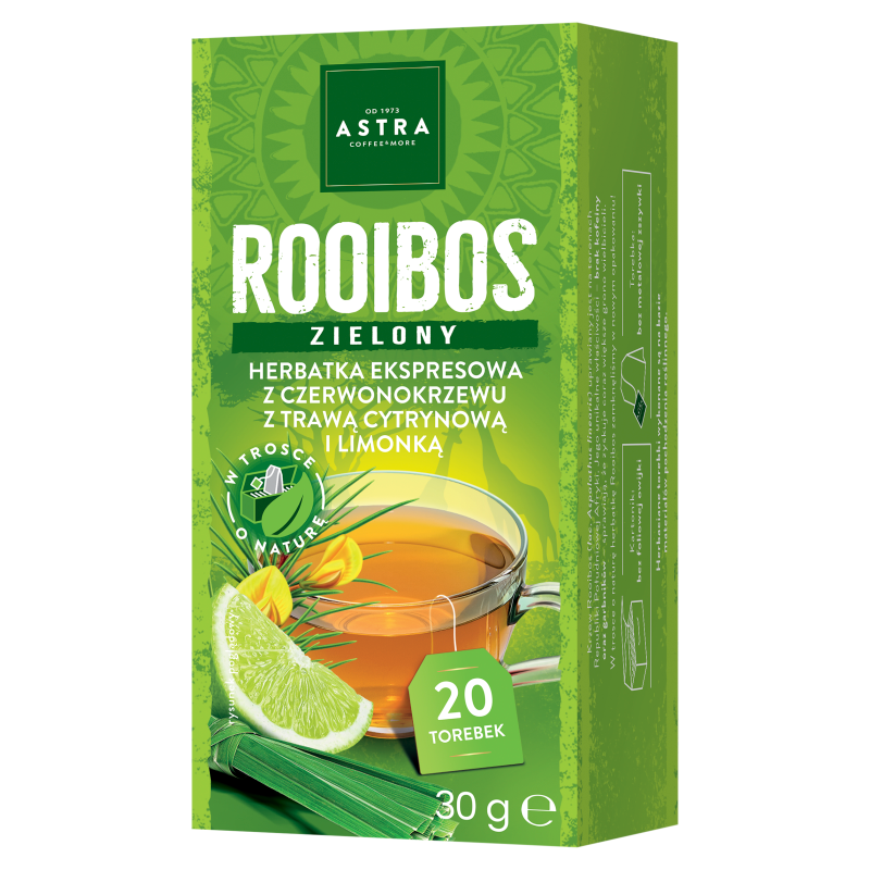 Herbatka Rooibos z trawą cytrynową i limonką 20 torebek