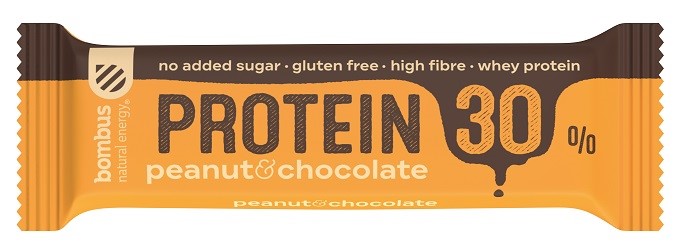Baton proteinowy 30% orzech ziemny - czekolada (bezglutenowy)