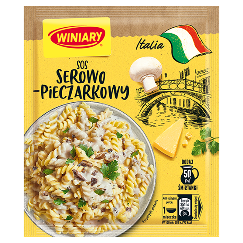 Sos serowo-pieczarkowy