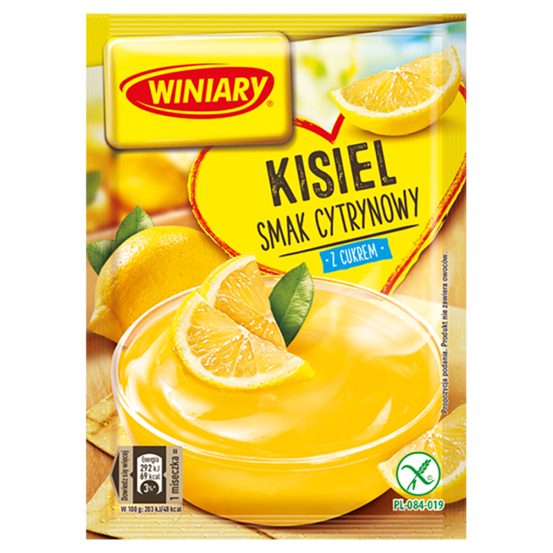 Kisiel o smaku cytrynowym (z cukrem) bezglutenowy