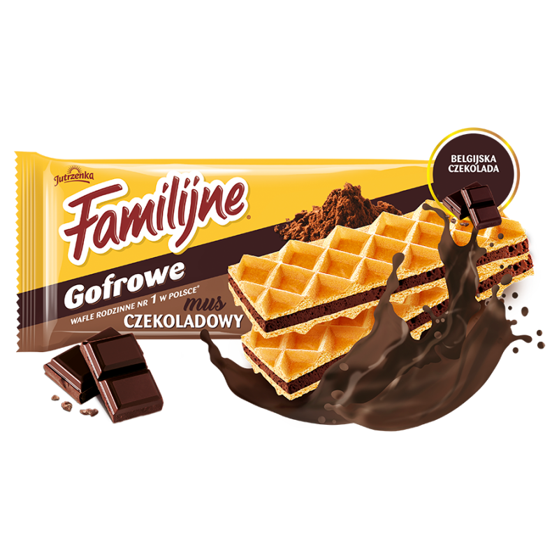 Wafle z musem czekoladowym