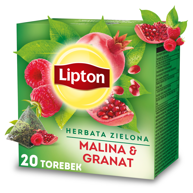 Herbata zielona Malina i Granat 20 piramidek