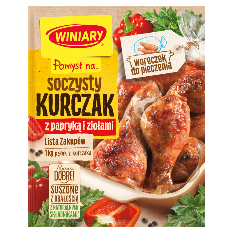Soczystego kurczaka z papryką i ziołami + WORECZEK DO PIECZENIA
