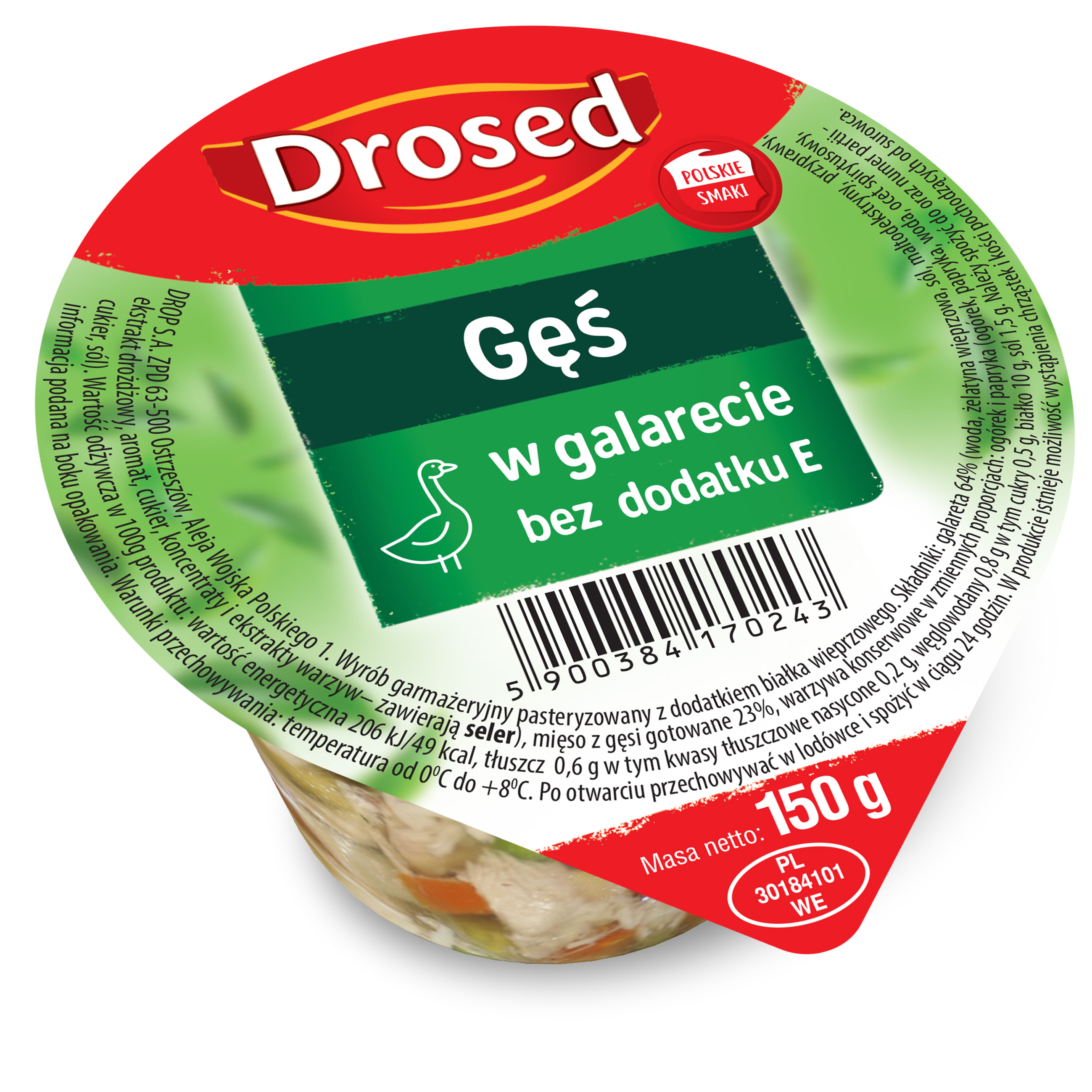 Gęś w galarecie bez "E"
