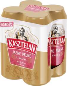 Piwo jasne pełne z maliną 4x500ml (puszka)