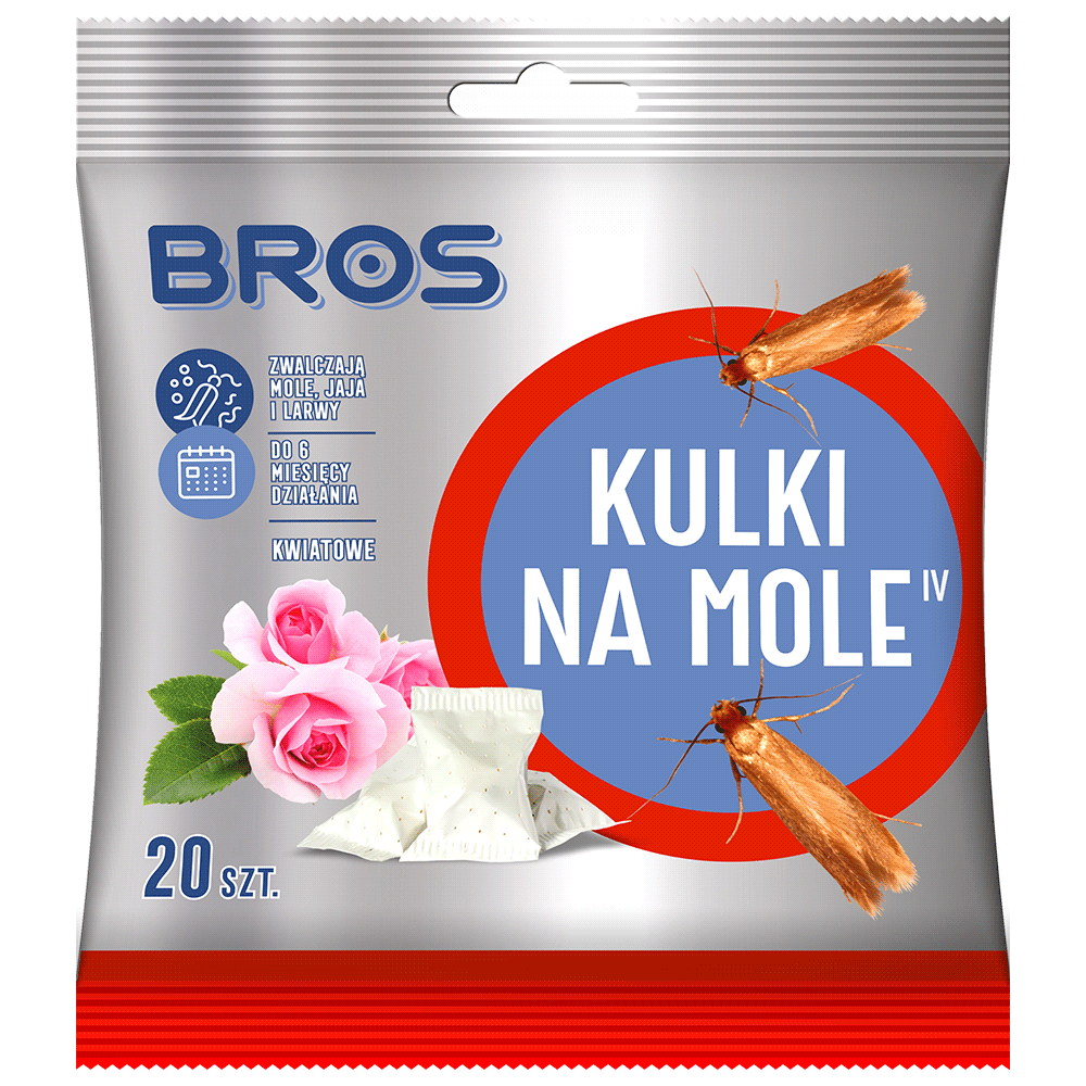 Kulki na Mole Odzieżowe Kwiaty 20 szt.