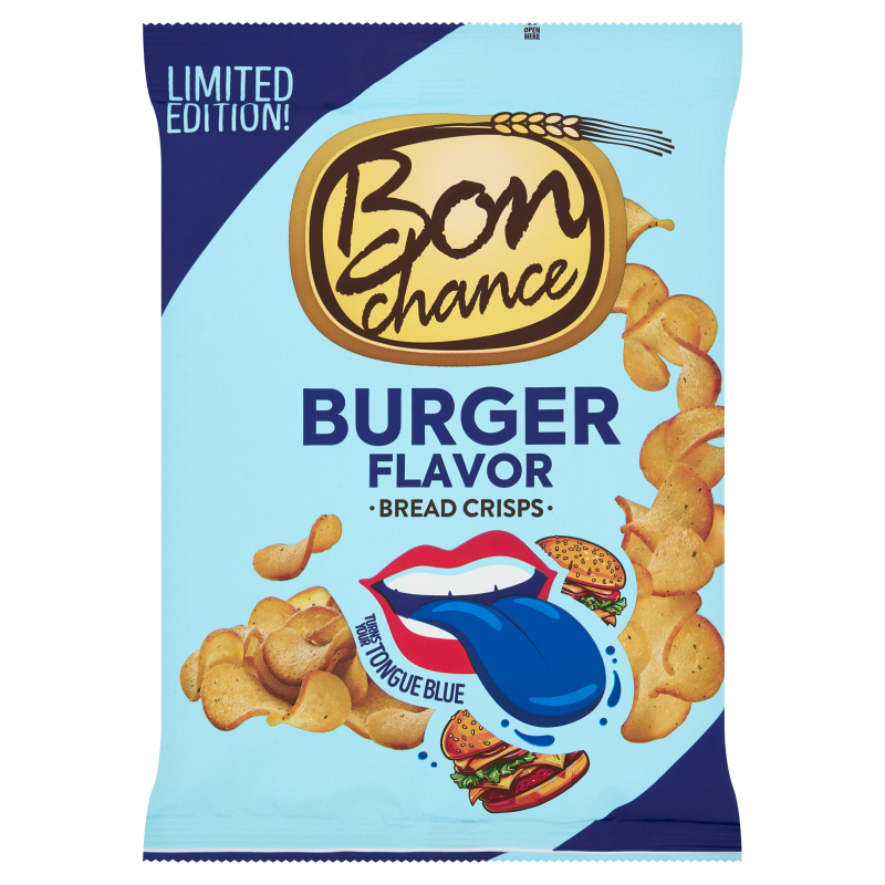 Chipsy chlebowe o smaku burgera