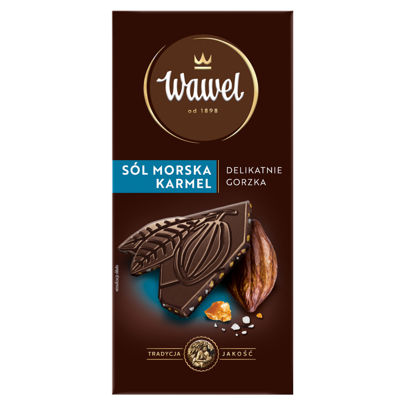 Czekolada Premium Delikatnie Gorzka z solą morską i karmelem
