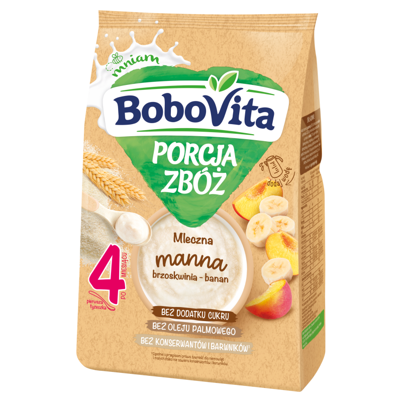 Kaszka mleczna manna bananowo-brzoskwiniowa - po 4 miesiącu