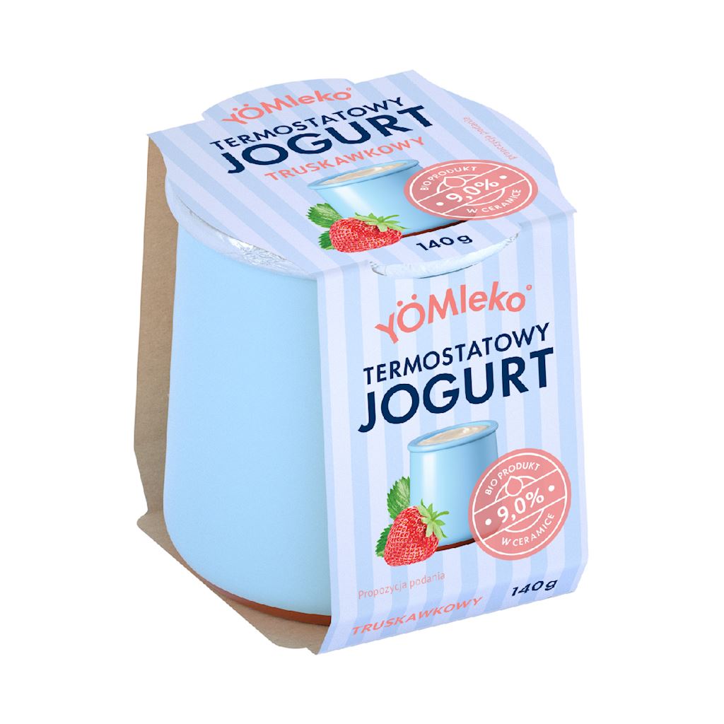 Jogurt termostatowy o smaku truskawkowym (9% tł.) BIO