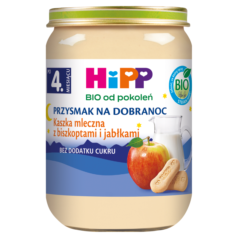 Kaszka mleczna z biszkoptami i jabłkami - po 4 miesiącu