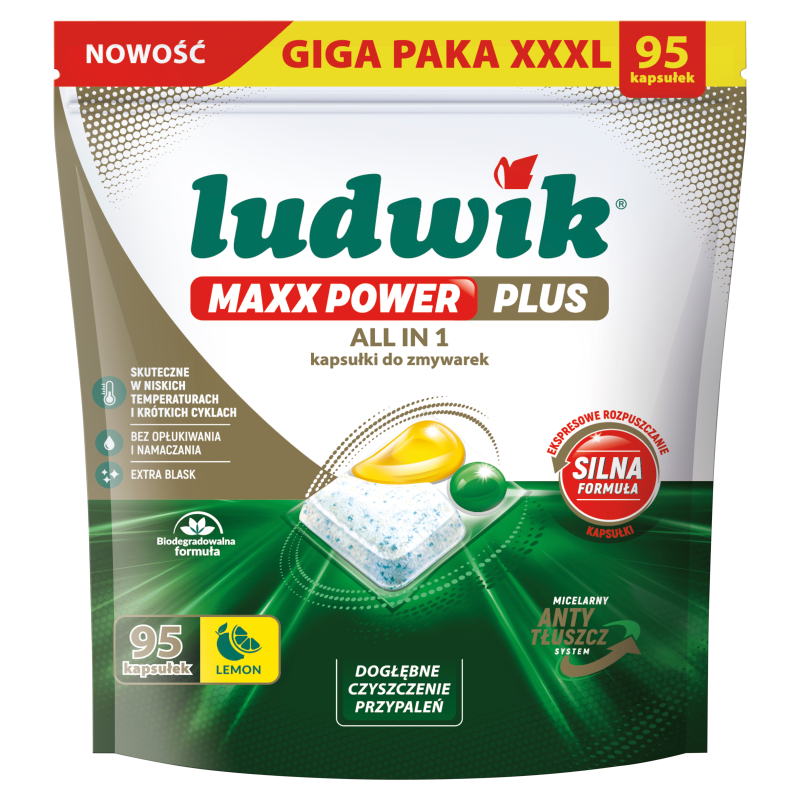 Kapsułki do zmywarki Maxx Power Plus Lemon 95 szt.
