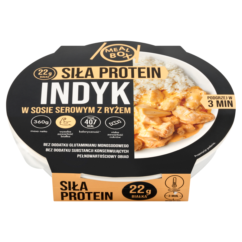 Indyk w sosie serowym z ryżem