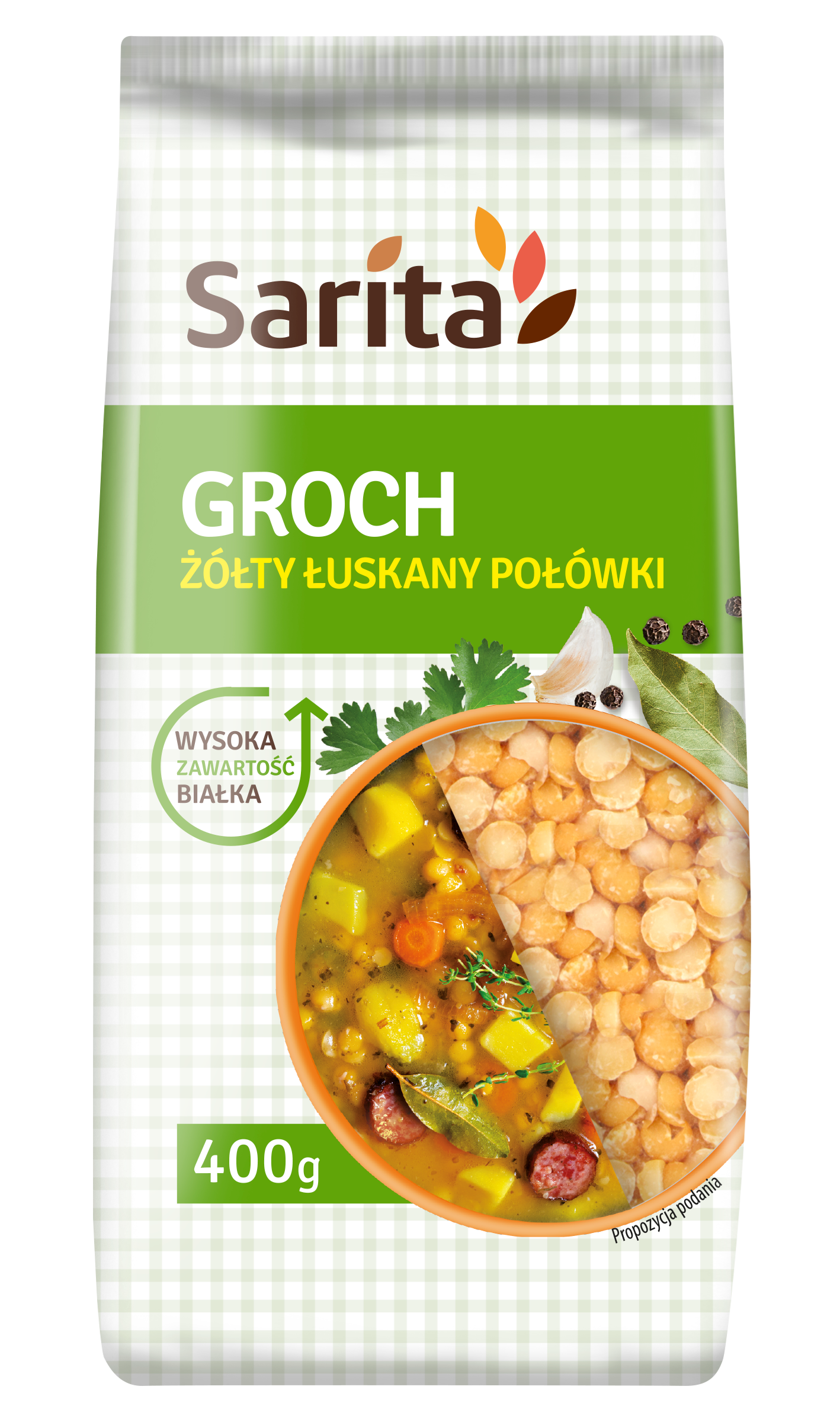 Groch żółty łuskany połówki