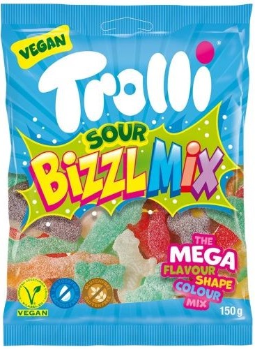 Żelki kwaśne różne kształty Bizzl Mix