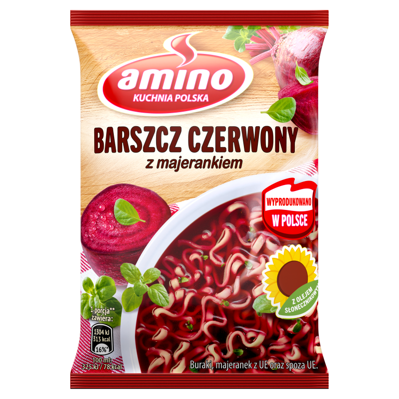 Barszcz czerwony z majerankiem