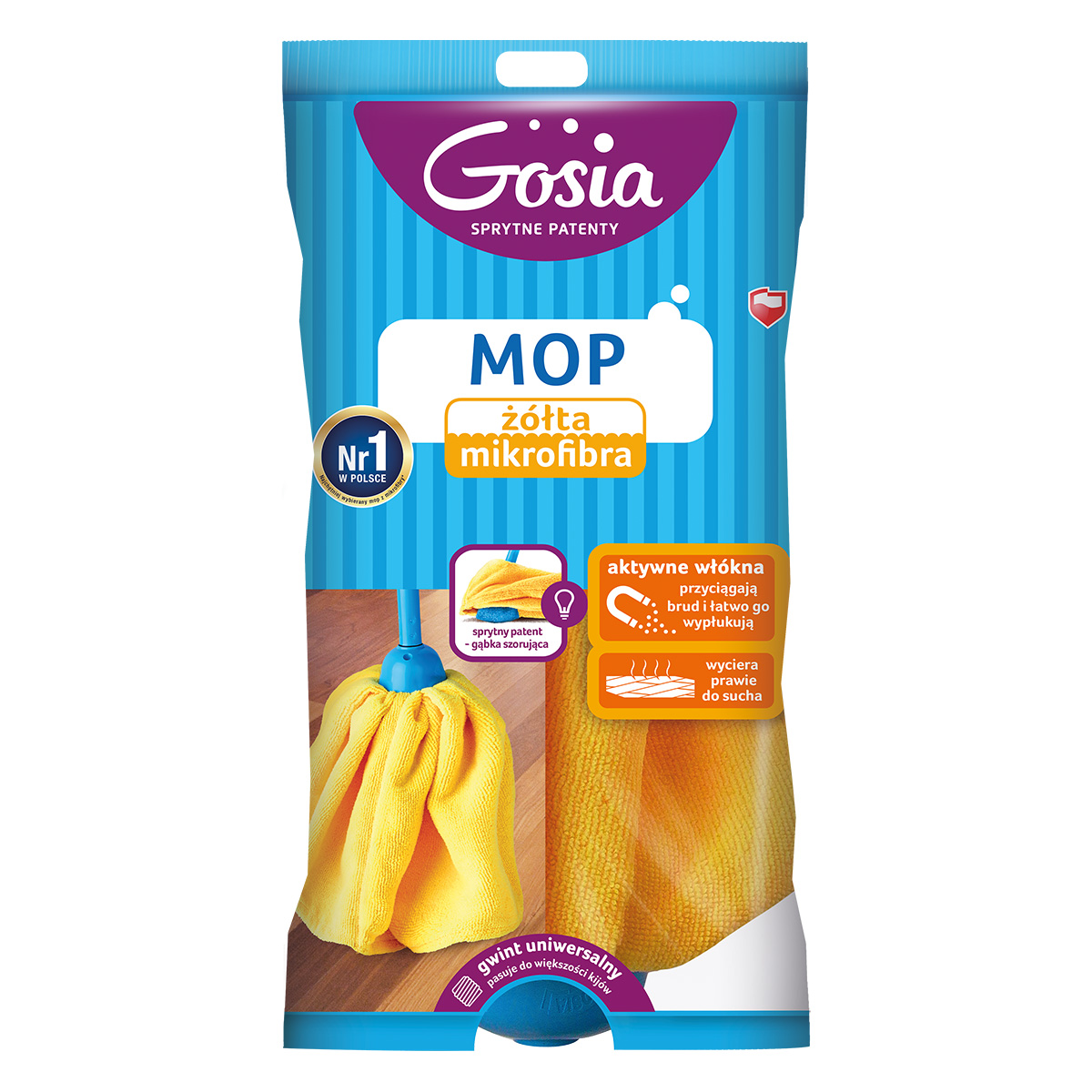 Mop zółta mikrofibra (zapas)