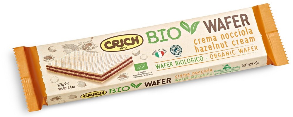 Wafelki z kremem z orzechów laskowych BIO