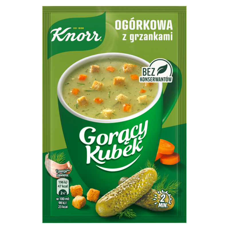 Ogórkowa z grzankami