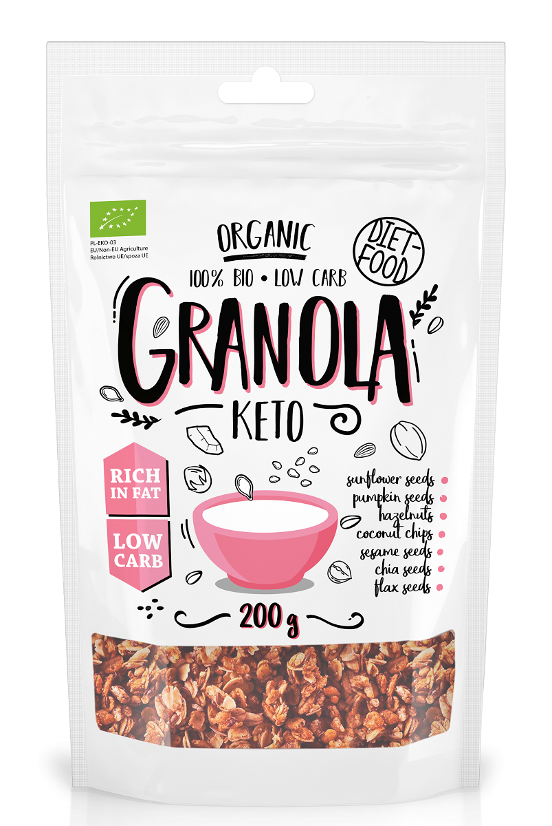 Granola orzechowa z ziarnami KETO BIO