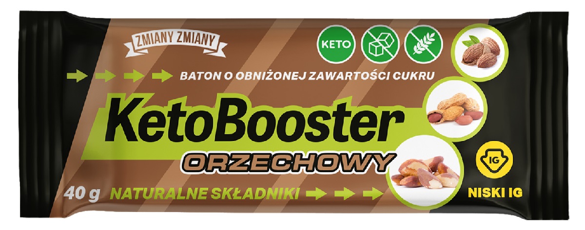Baton orzechowy keto booster bezglutenowy