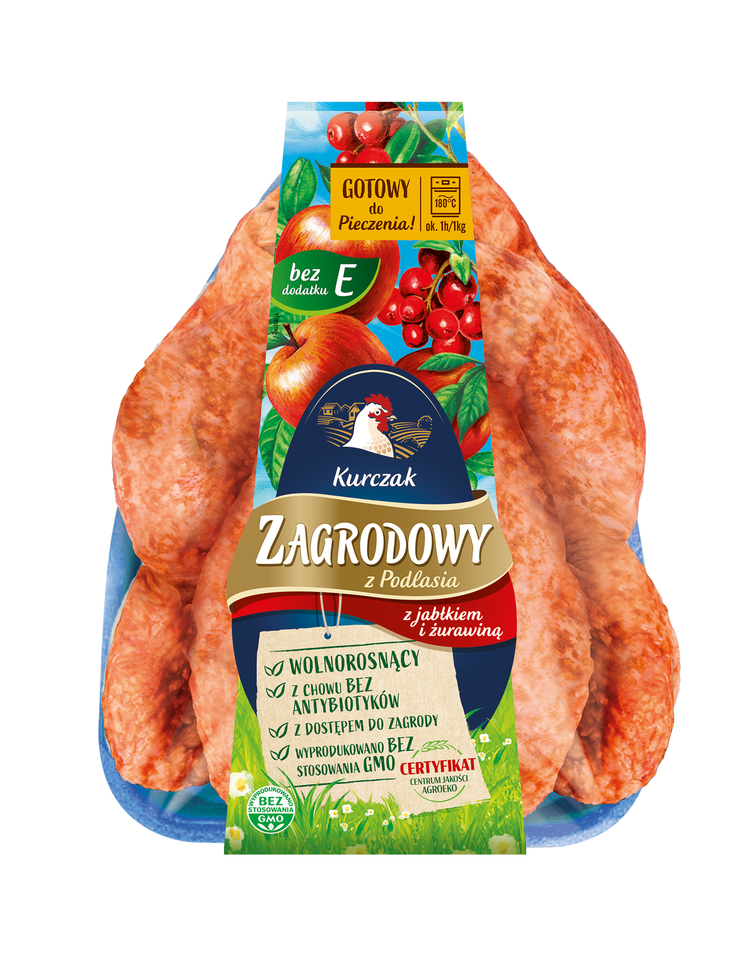 Kurczak zagrodowy z jabłkiem i żurawiną (1520g-2280g)