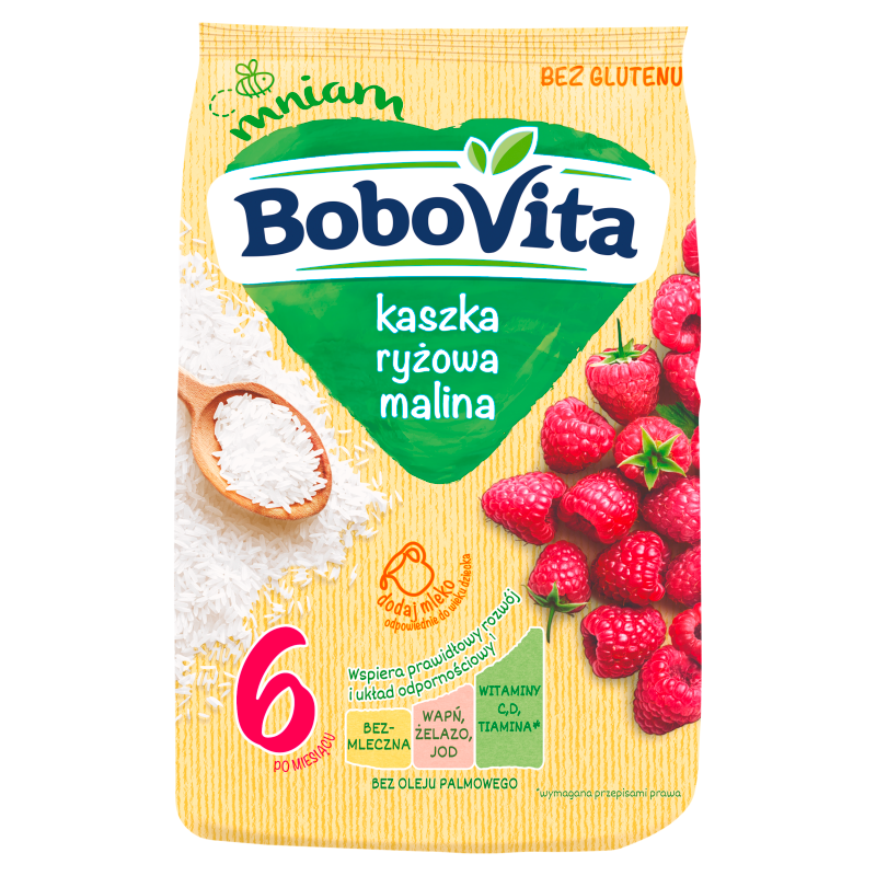 Kaszka ryżowa o smaku malinowym bezglutenowa - po 6 miesiącu