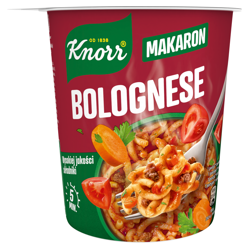 Makaron bolognese w kubku