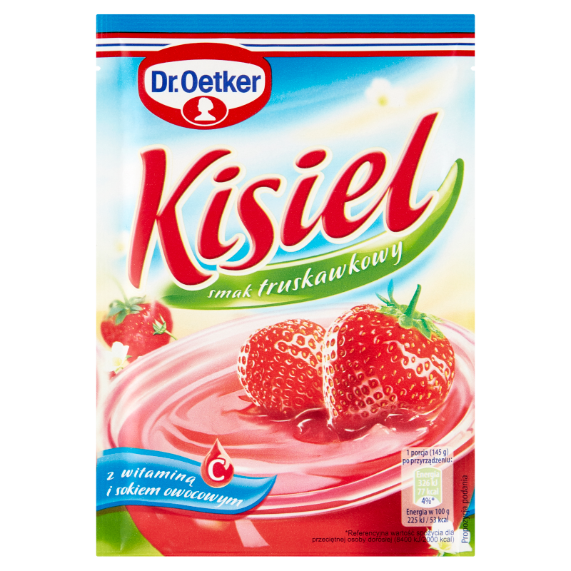 Kisiel truskawkowy z sokiem owocowym
