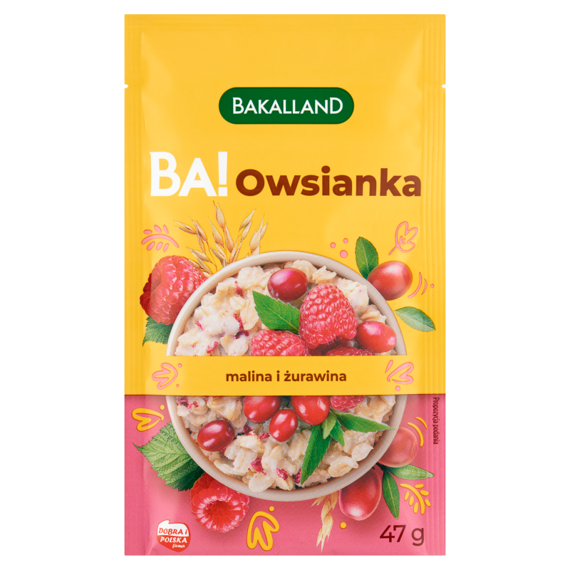 Owsianka z maliną i żurawiną