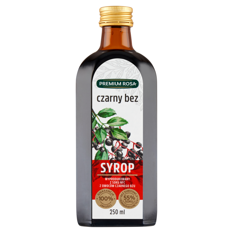 Syrop z czarnego bzu o obniżonej zawartości cukru