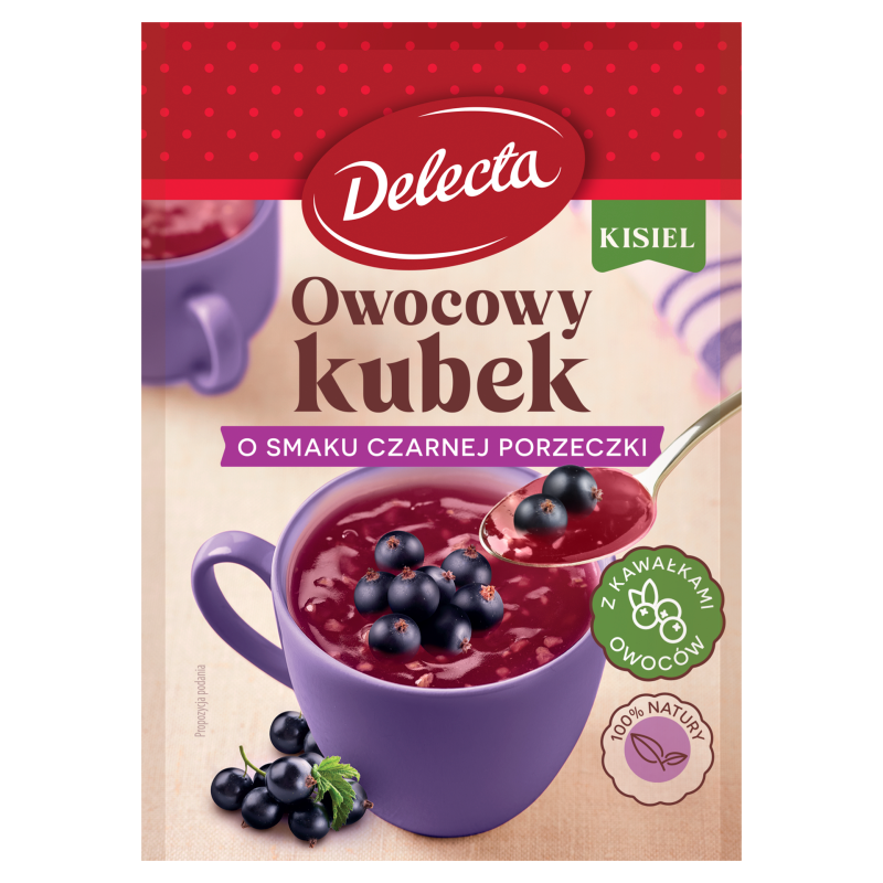 Kisiel o smaku czarnej porzeczki