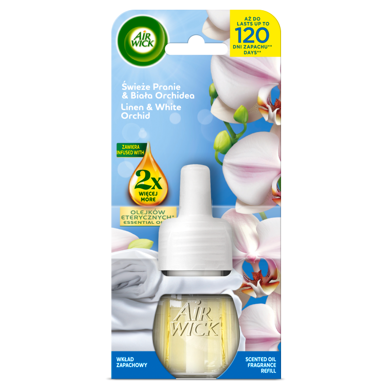 Wklad do odświeżacza Świeże Pranie&Biała Orchidea 19ml