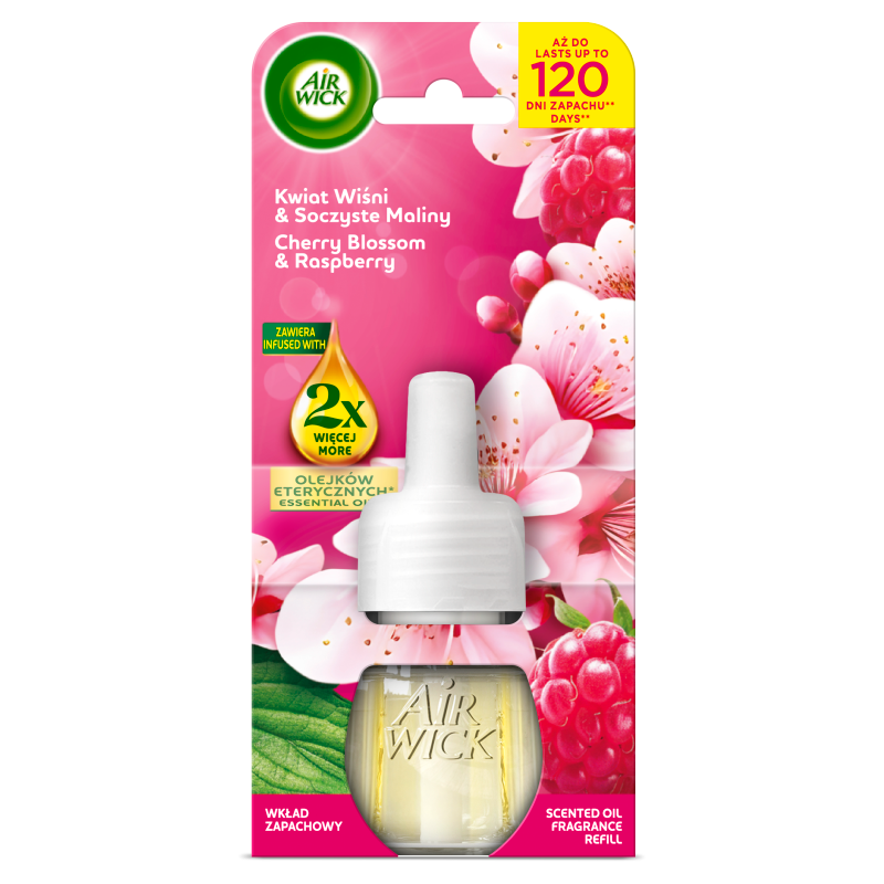 Wklad do odświeżacza Kwiat Wiśni&Soczyste Maliny 19ml