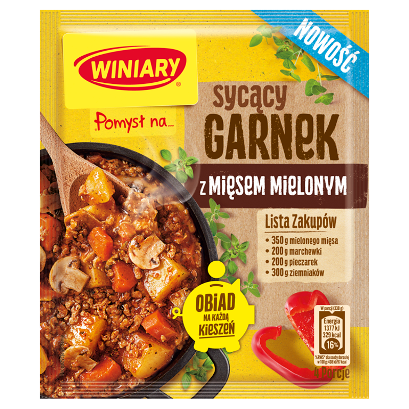 Sycący garnek z mięsem mielonym