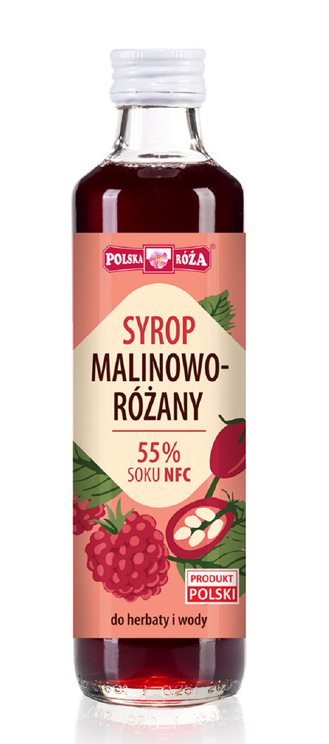 Syrop malinowo-różany