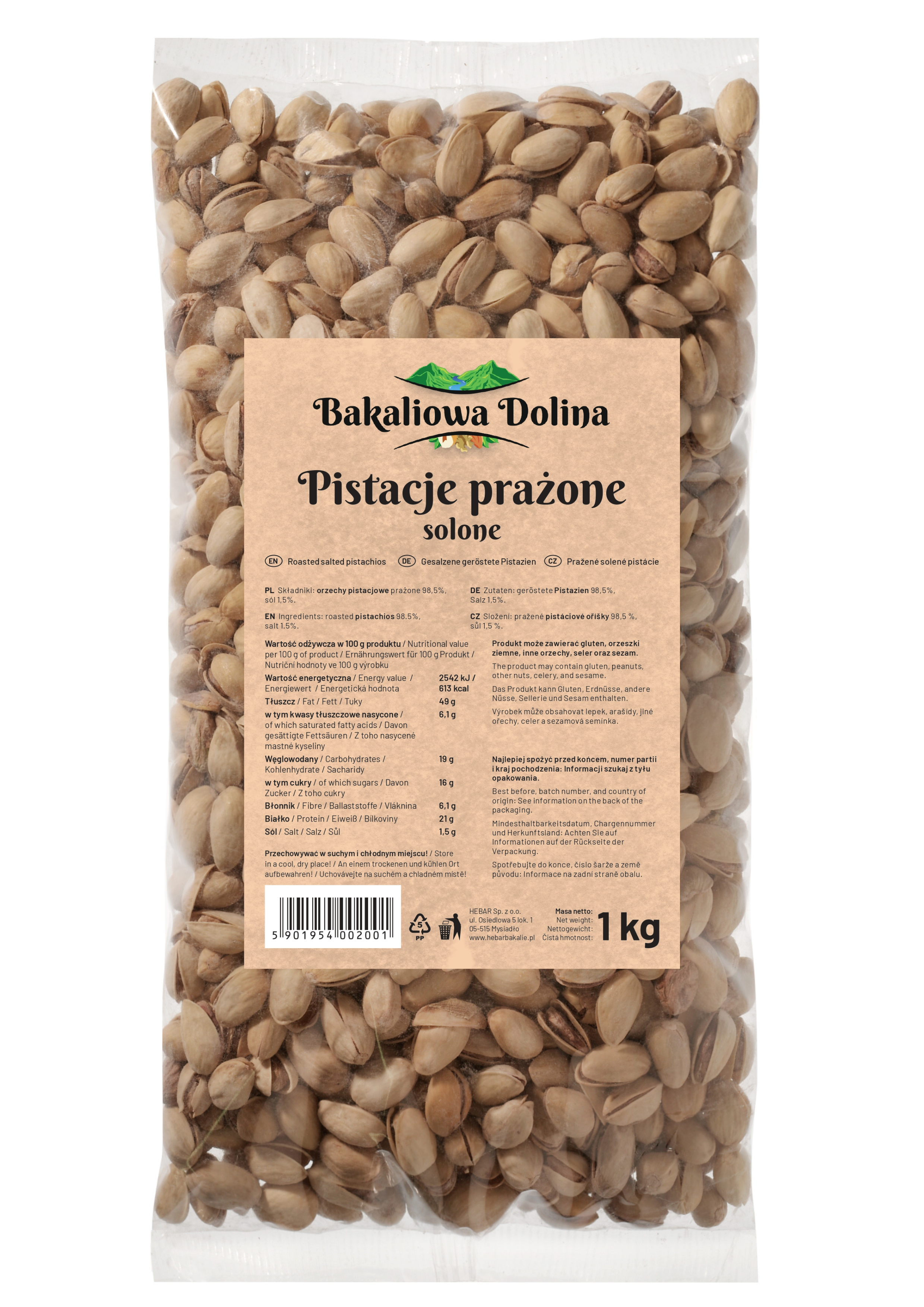 Pistacje prażone solone