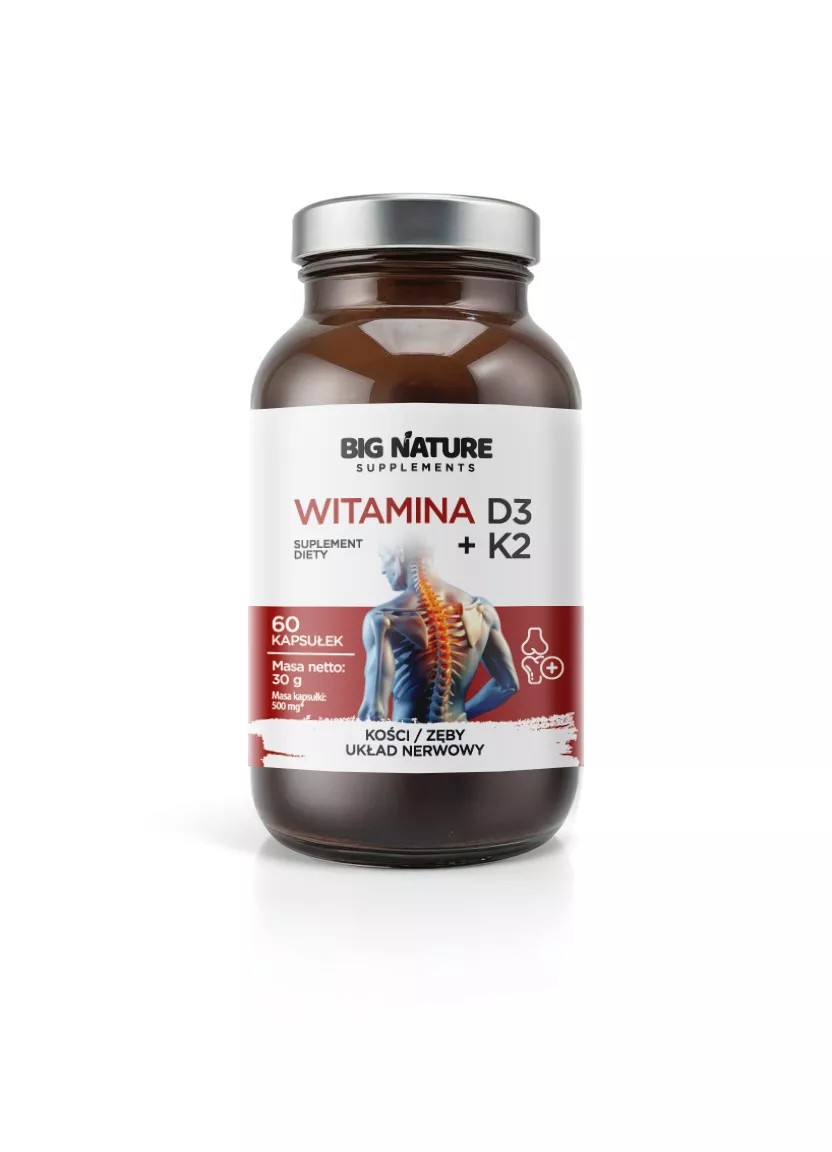 D3+K2 - suplement diety wspomagający układ kostno-nerwowy (60 kaps.)