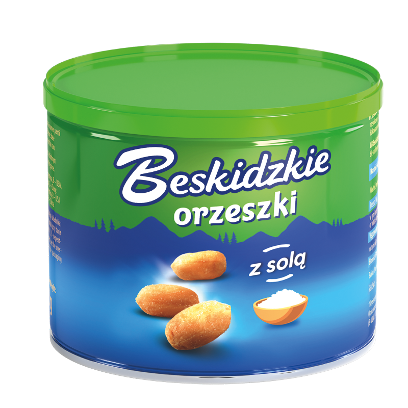 Orzeszki z solą w puszce
