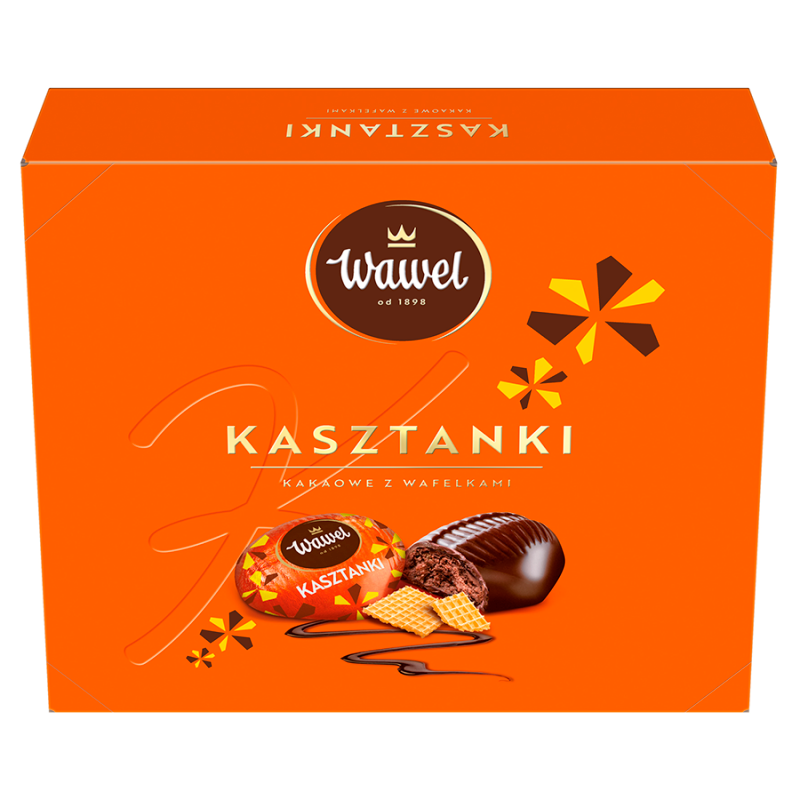 Czekoladki nadziewane Kasztanki kakaowe z wafelkami