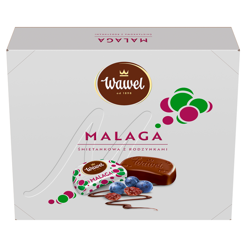 Czekoladki nadziewane Malaga śmietankowa z rodzynkami
