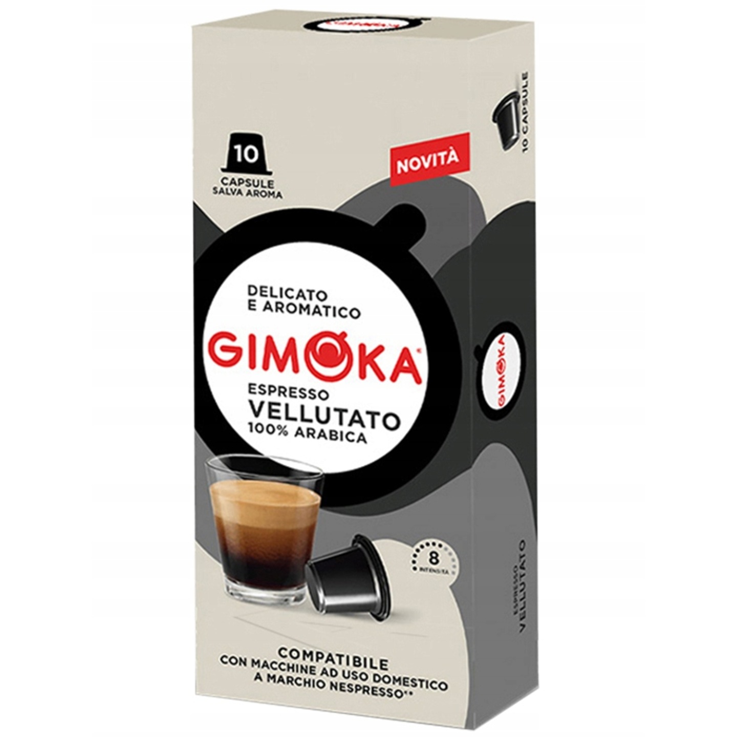 Kawa w kapsułkach Espresso Vellutato 100% Arabica (10 kapsułek)