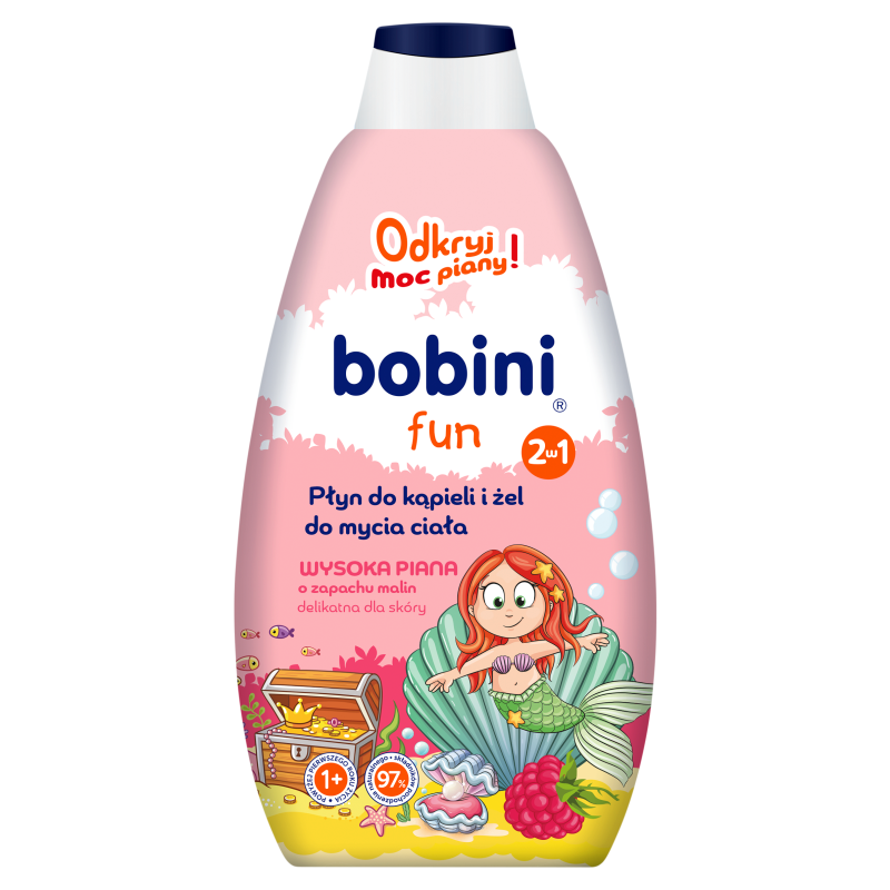 Płyn do kąpieli i żel 2w1 malina