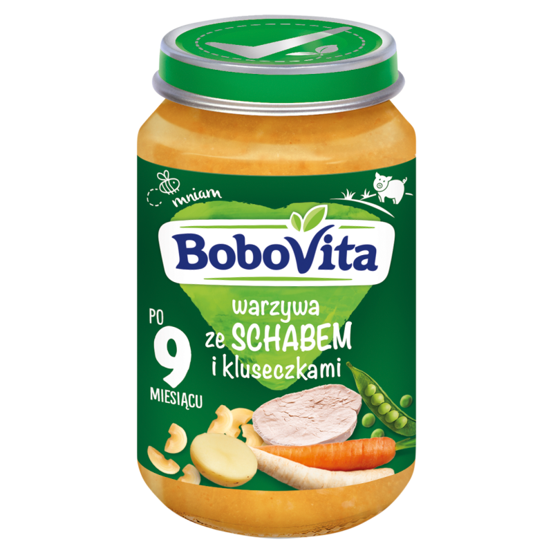 Warzywa ze schabem i kluseczkami - po 9 miesiącu