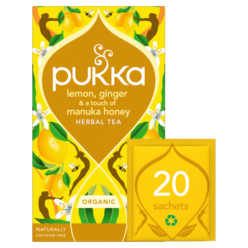Herbata ziołowa Lemon Ginger & Manuka Honey BIO 20 torebek