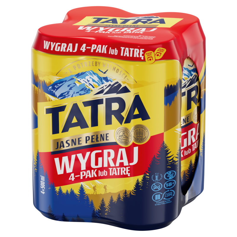 Piwo jasne pełne 4x500ml (puszka)