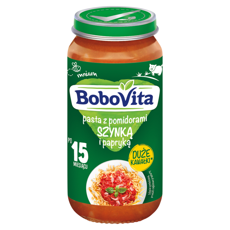 Pasta z pomidorami szynką i papryką po 15 miesiącu