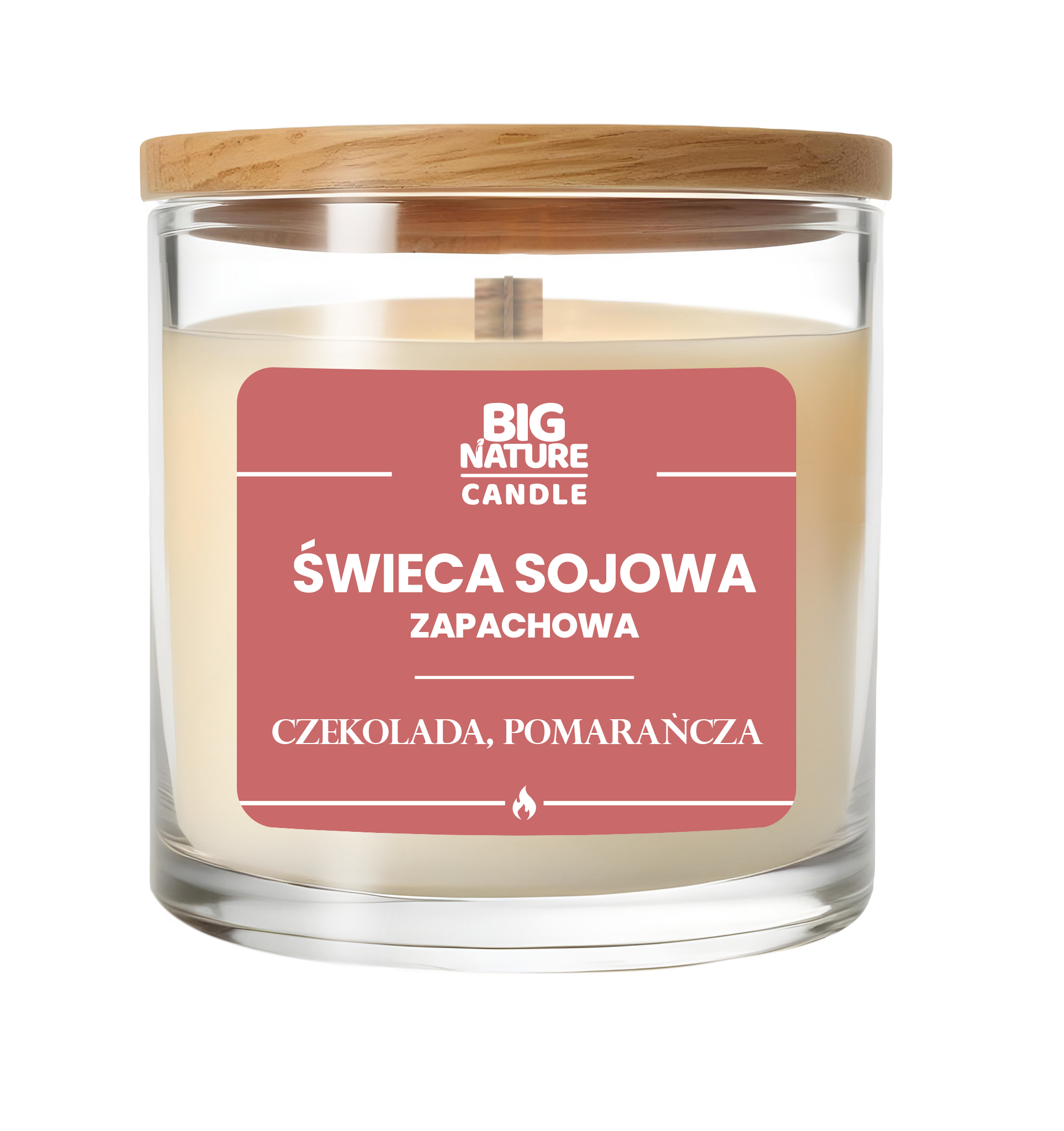 Świeca sojowa o zapachu Czekolada i pomarańcza