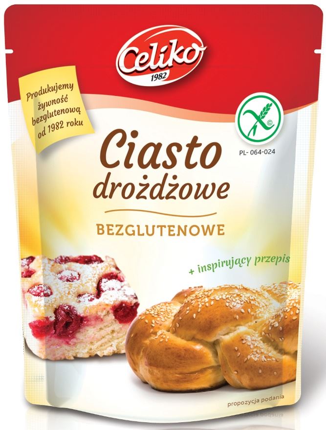 Ciasto drożdżowe bezglutenowe - mieszanka do wypieku