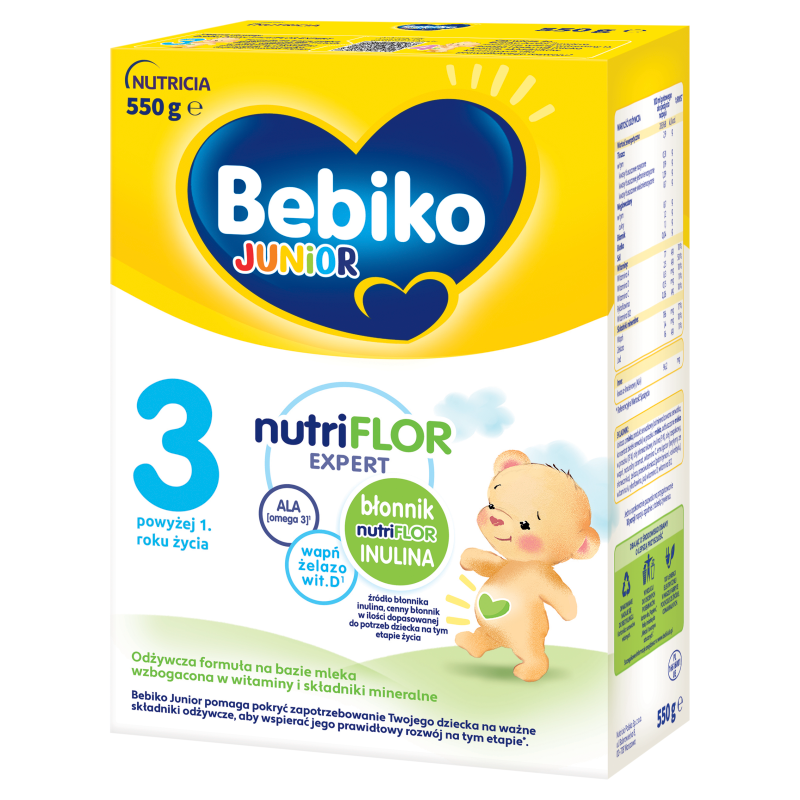 Junior 3 Odżywcza formuła na bazie mleka dla małych dzieci powyżej 1. roku życia